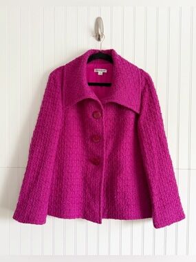 Pendleton Women’s 12 Magenta Mohair Wool Coat Jacket